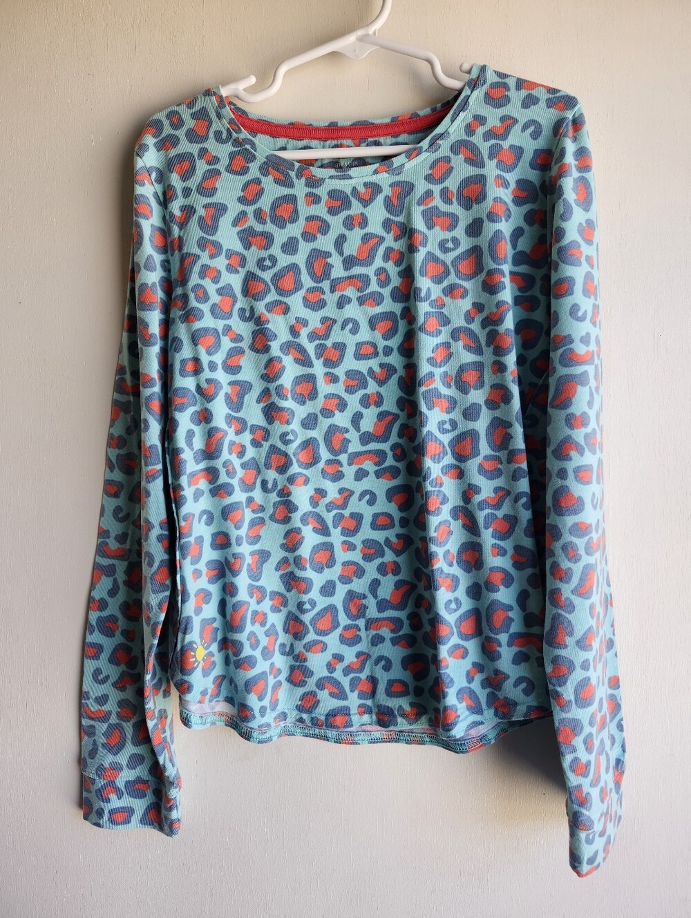 GENERATION JOY Aqua Leopard Print Top